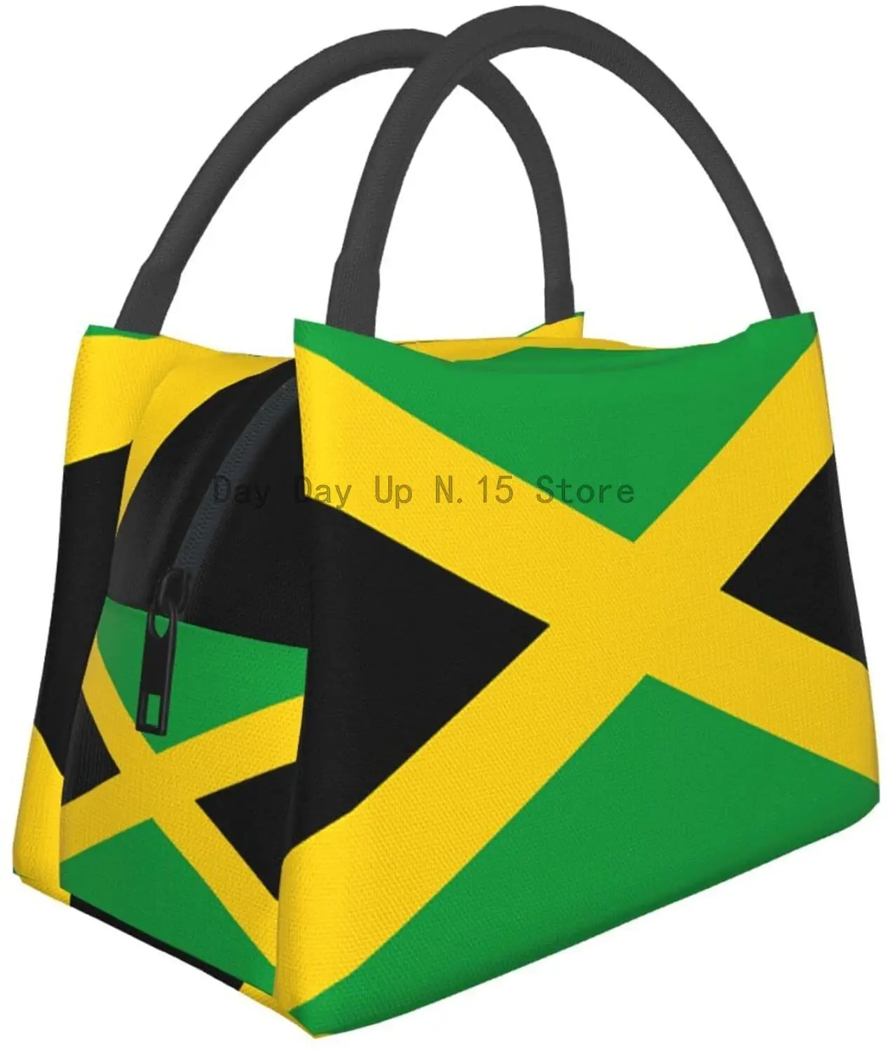 

Jamaican Flag Portable Insulation Bag,Reusable Lunch Box Container For Women Men Office Work Travel Beach Hiking