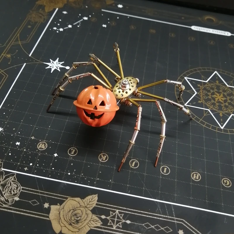 

Стимпанк Тыква паук Хэллоуин механические насекомые DIY металлическая сборка модель наборы 3D головоломка игрушка для детей взрослые подарки