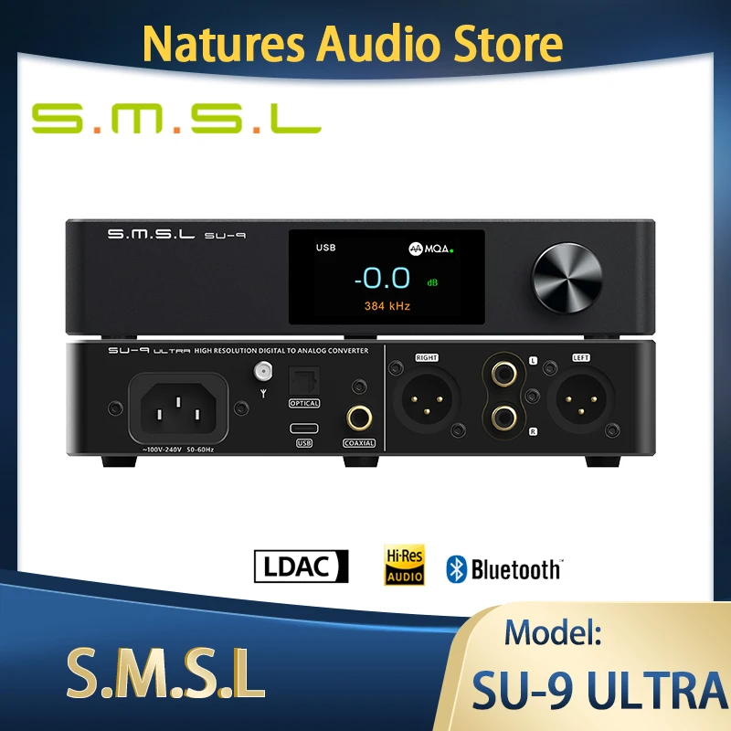 SMSL SU9 ULTRA MQA Bluetooth 5.0 Декодер SU-9U AK4499EX ЦАП SU-9ULTRA Предварительный усилитель звука
