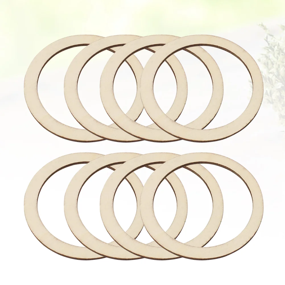 

50 Pcs Flat Wreath Form Wooden Linking Rings Wood Frames Driftwood Crafts Wood Wreath Frame Christmas Decor