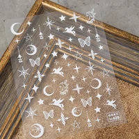 1 sheet high quality star moon butterfly starry sky nail art stickers cute diy manicure decal decoration accessories