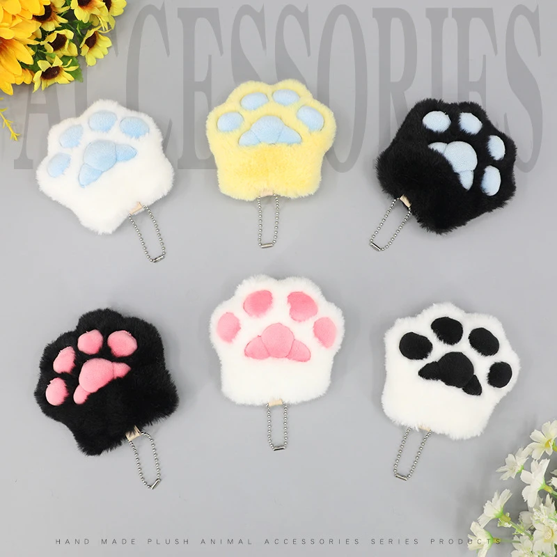 

Cute Cartoon Fluffy Cat Claw Key Chain Fashion Accessories Mobile Phone Chain Decompression Lolita Gift Wholesale