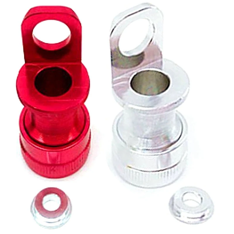 

2 Set Bike Quick Release Pedal Holder For Brompton Buckle Mks Pedal Portable Frame Mounting Fixing Adapter,Red & Silver