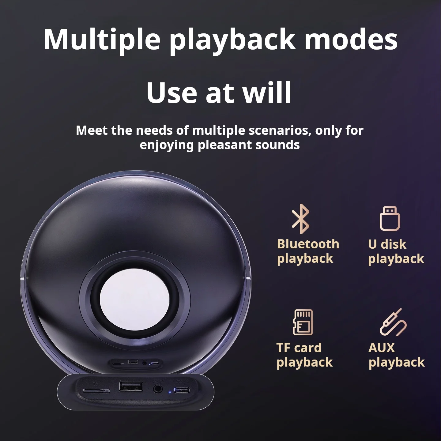 Фото 120 Вт новый спутник со звездным кольцом креативный светодиодный Bluetooth-динамик спутниковый 9-го поколения портативный домашний и уличный динамик 10000 мАч №3