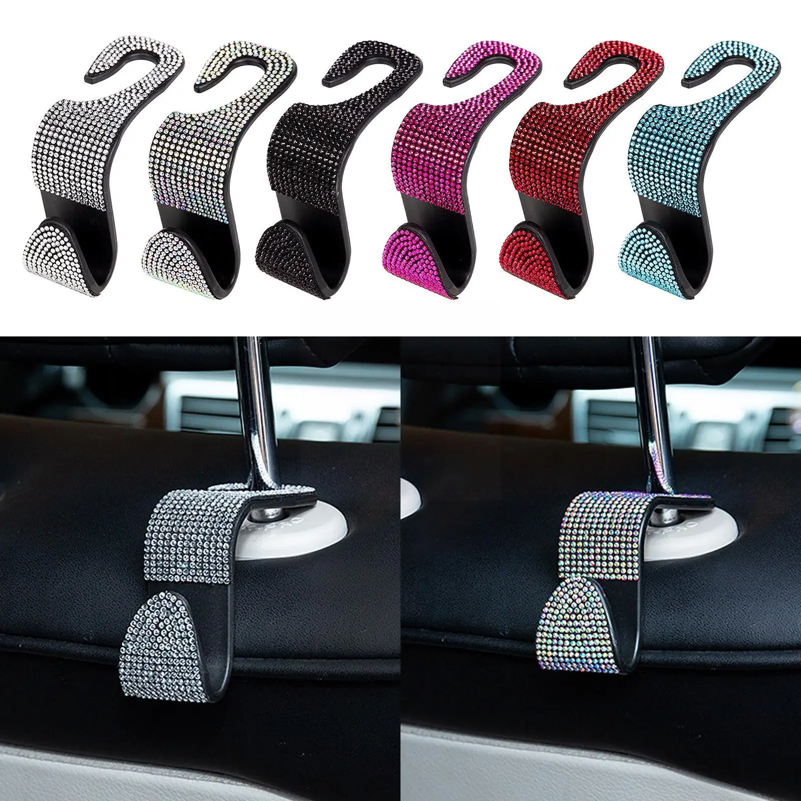 

Multifunction Portable Car Back Hook Interior Accessories Storage Hanging Bag Headrest Auto Holder Organize N6w9