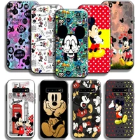 mickey minnie mouse phone case for samsung galaxy s22 s21 s20 s10 10e s9 plus s22 s21 s20 ultra fe 5g liquid silicon back soft