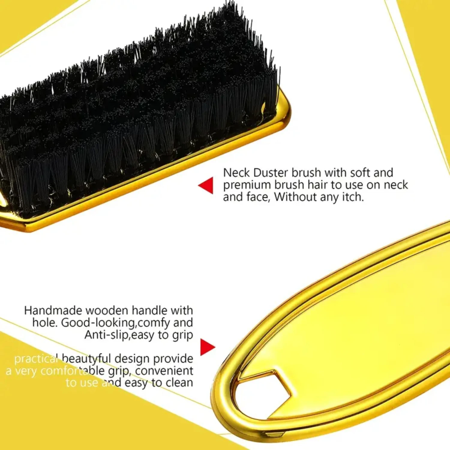 Essential Professional Black Clipper Blade Set with 3pcs Nylon Brush - Efficient Barber Hair Cleaning Kit Ideal Tool f