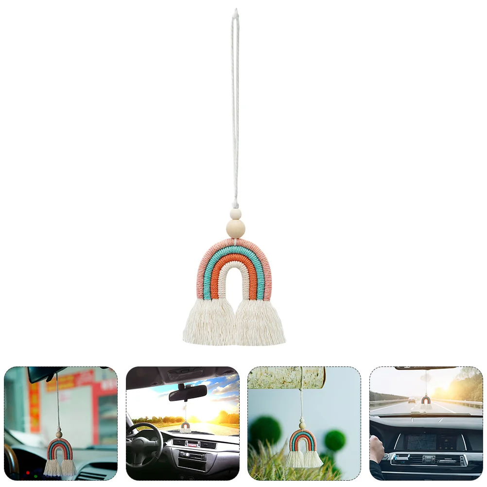 

1pc Delicate Cute Creative Rainbow Hanging Decor Pendant Ornament for Car Bag Auto