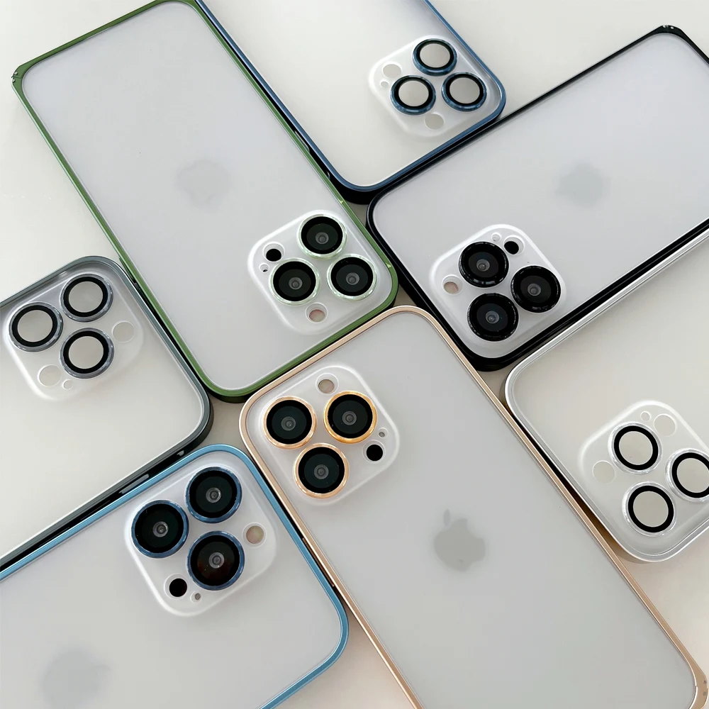 

Роскошный чехол из алюминиевого сплава для iPhone 12 13 Pro Max, ударопрочный чехол для телефона, акриловая задняя крышка, все включено, чехлы 12Pro 13Pro