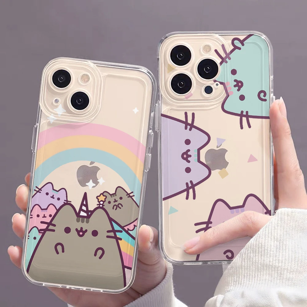 Чехол для телефона Lazy Pusheens Cat Xiaomi Mi 14 13 12 11 Lite 10 10T Poco X5 X4 GT X3 M6 M4 M3 F5 F4 Pro 4G