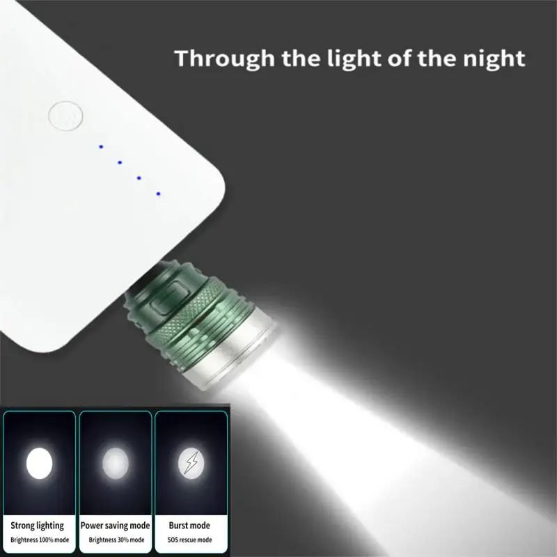 

1 шт., Ультраяркий портативный USB-фонарик, 3 режима