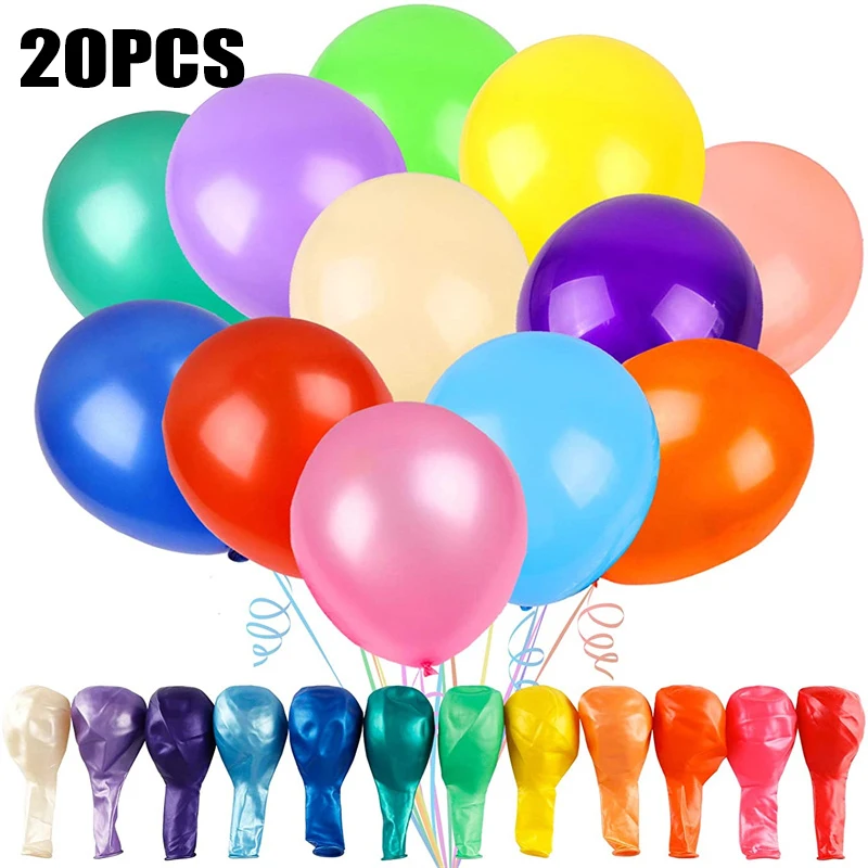 

20pcs Latex Balloons Colorful Pearl Helium Air Balloon for Wedding Happy Birthday Party Christmas Home Baby Shower Decorations