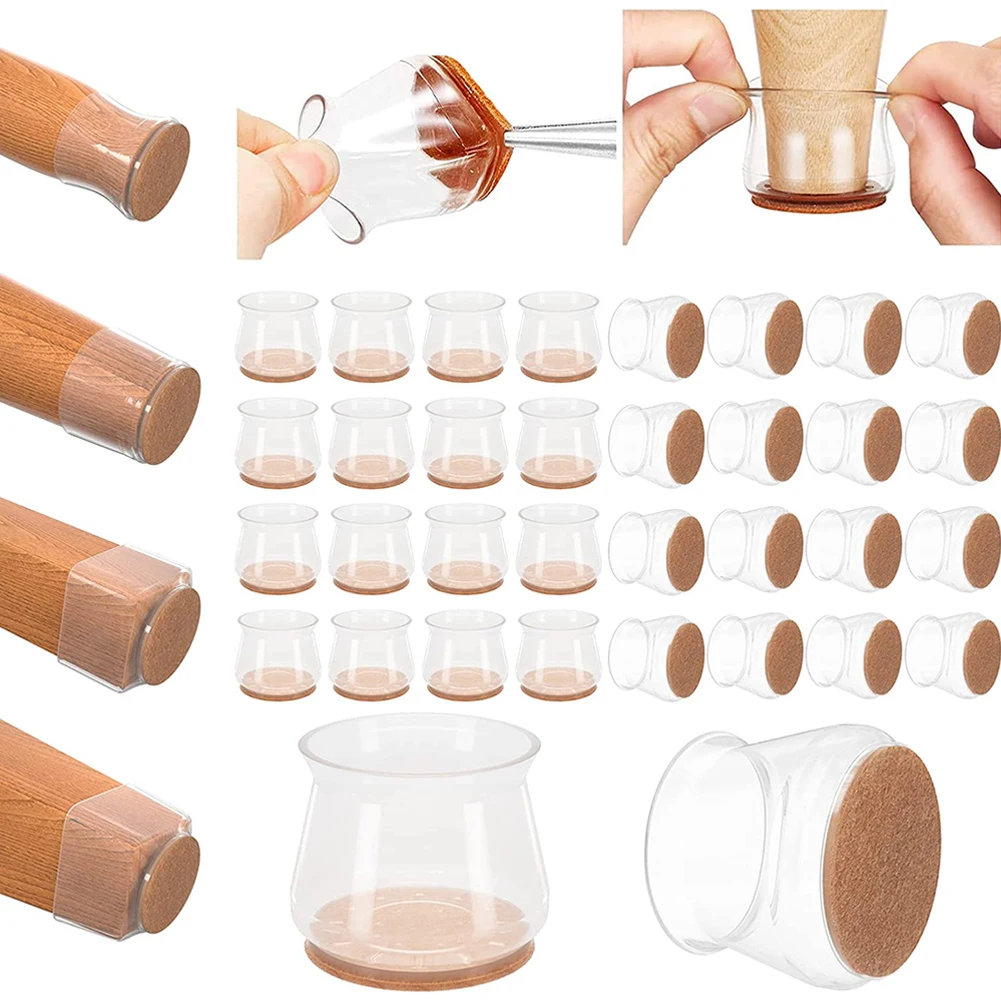 

Chair Leg Cap Smooth Floor Protection Parts Upgraded Sliders Chair Leg Floor Protectors Cap Pad For Hardwood Floors Spare Parts