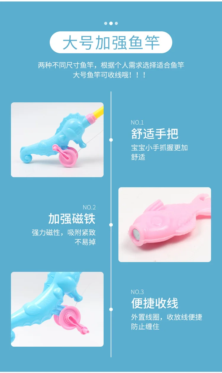 Семейный набор детских игрушек для рыбалки на открытом воздухе магнитная Рыба