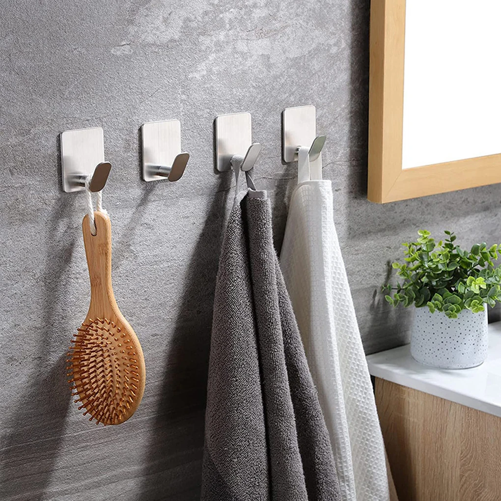 

Pack of 4 Wall Mounted Hanger Hanging Handbags Bathroom Punch Free Hook