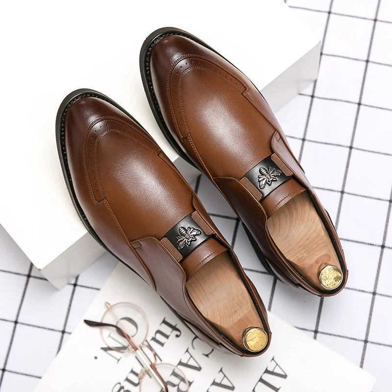 Мокасины мужские из натуральной воловьей кожи роскошные дизайнерские брендовые