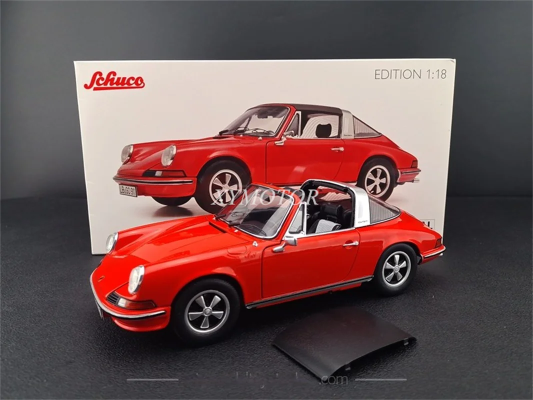 

Schuco 1/18 For Porsche 911 S Targa 1973 Diecast Car Model Red Kids Toys Hobby Gifts Red Collection Display Ornaments