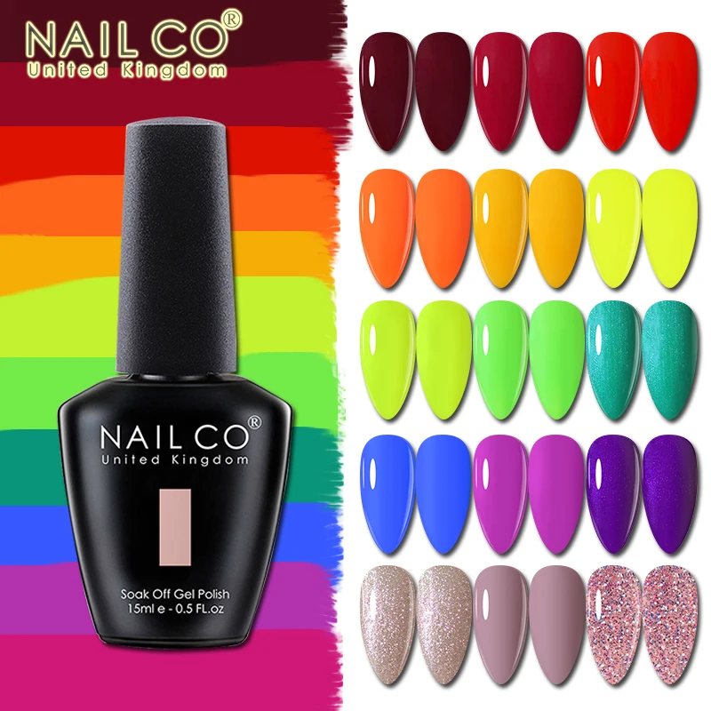 

NAILCO 15ml Rainbow Series Color UV Gel Nail Polish Nails Art All For Manicure Nail Supplies For Professionals Faster Delivery