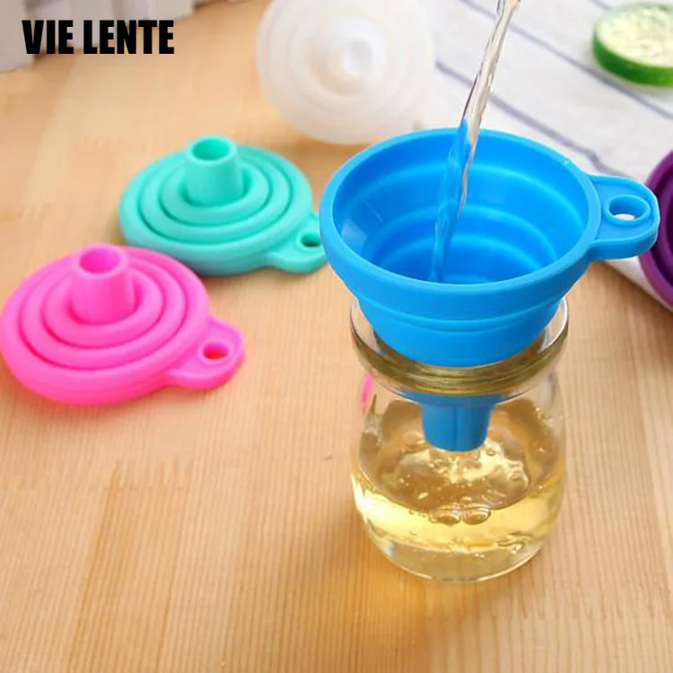 

Foldable Silicone Funnel Kitchen Car Oil Gasoline Replacement Funnel Food Packaging Filling Kitchen Accessories Gadgets Tools