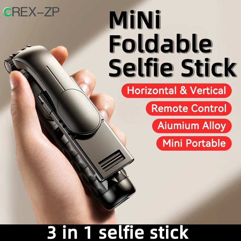 

Double Fill Light Selfie Stick Tripod with Wireless Remote, Mini Extendable 4 in 1 Monopod - 360° Rotation Phone Stand Holder