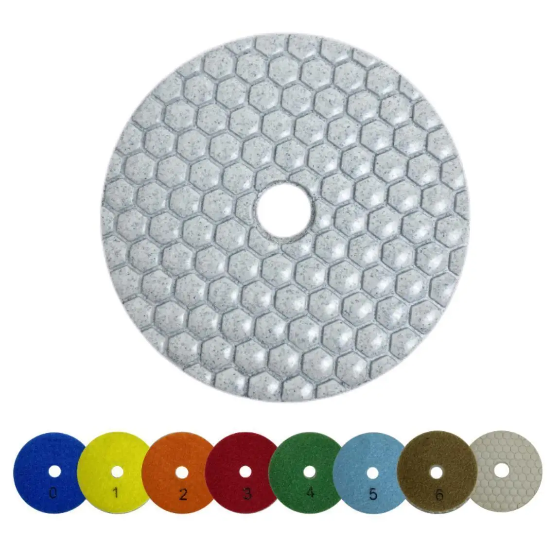 

7pcs 3"/4" Dry Diamond Polishing Pads Diameter 80/100MM Marble Granite Tile Stone Flexible Sanding Discs Abrasive Grinding Disc