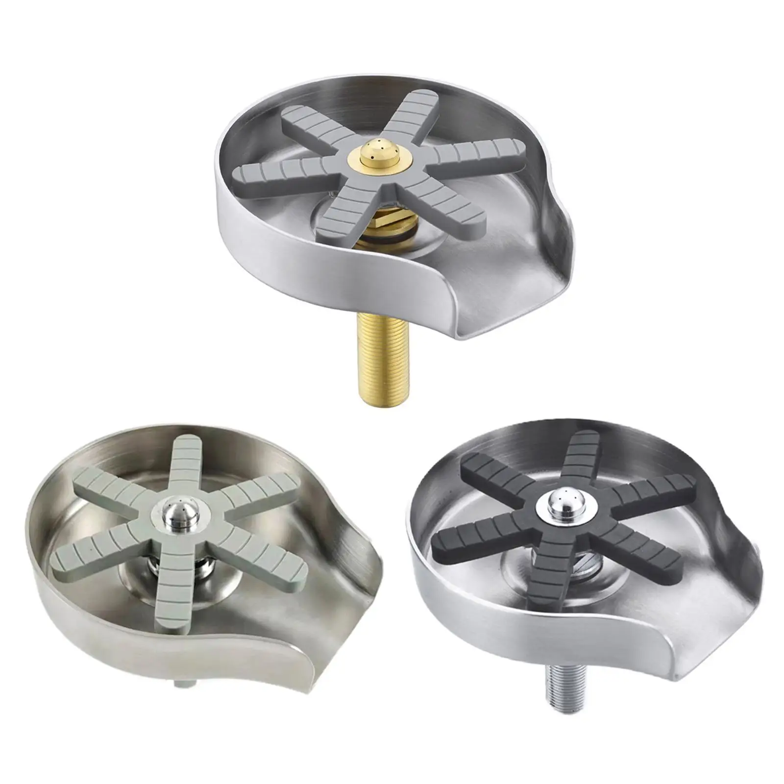 

Cup Washer Stainless Steel Kit Faucet Automatic Glass Rinser for Office Home