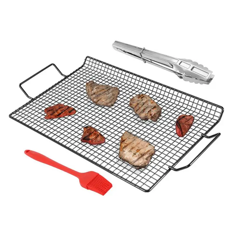 

BBQ Grill Stainless Steel Carbon Baking Wire Mesh Portable Barbecue Utensils For Grilling BBQ Accessories For Fish Vegetables