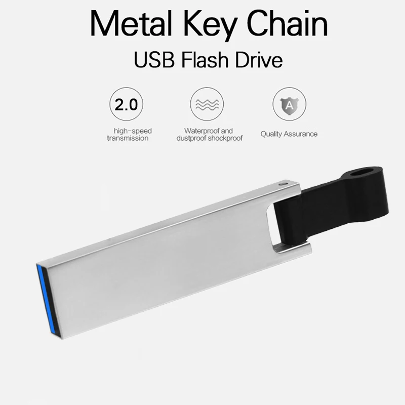 

New Metal High Speed Pen Drive ​​​​​​Key 32GB 64GB 128GB Large-capacity Storage USB Flash Drive Keychain Flash Stick 16GB