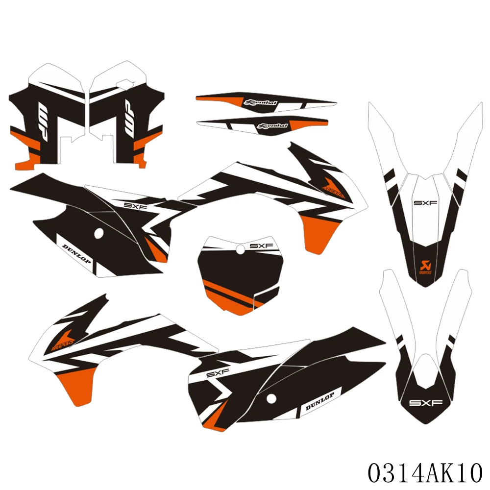 

Full Graphics Decals Stickers Motorcycle Background Custom Number Name For KTM SX SXF 125 250 350 450 2013 2014 2015