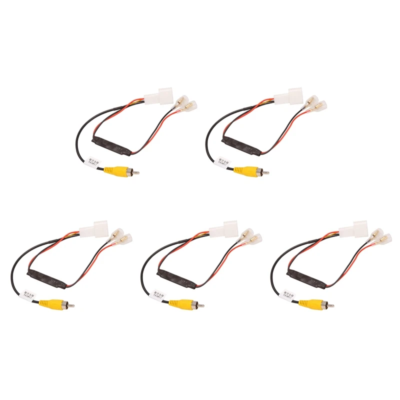 

5Pcs 4 Pin Car Reversing Camera Retention Wiring Harness Cable Plug Reverse Connector Cable Adapter Fit For Toyota