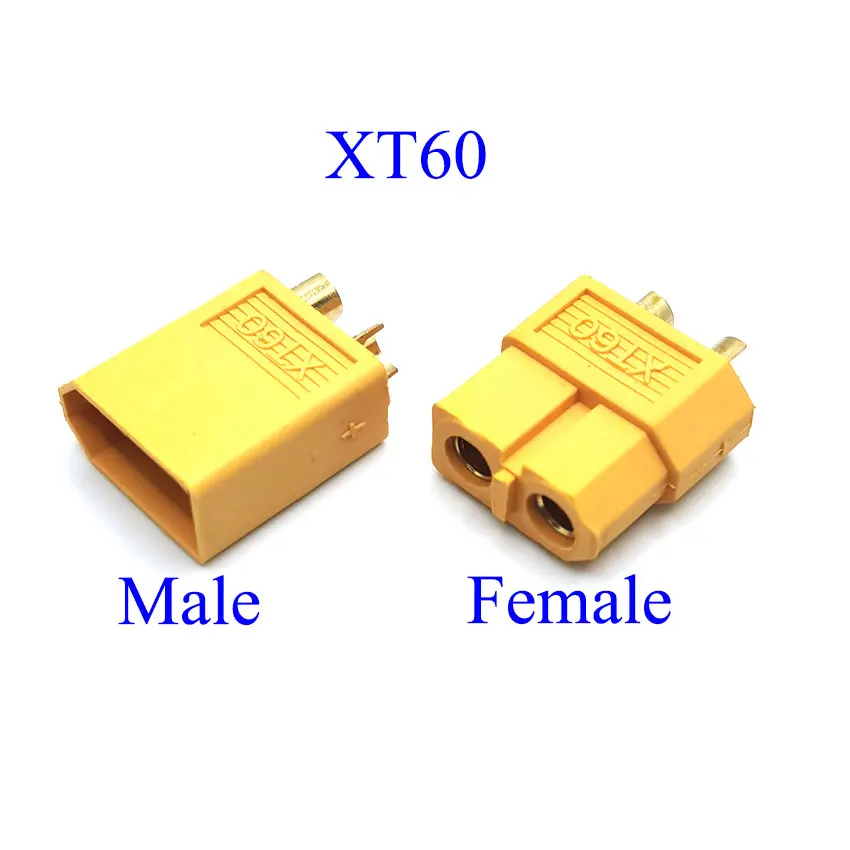 

100 шт. (50 пар) флэш-коптер Buah XT60 Peluru Colokan Konektor Peluru Betina Laki-laki для радиоуправляемого мультикоптера