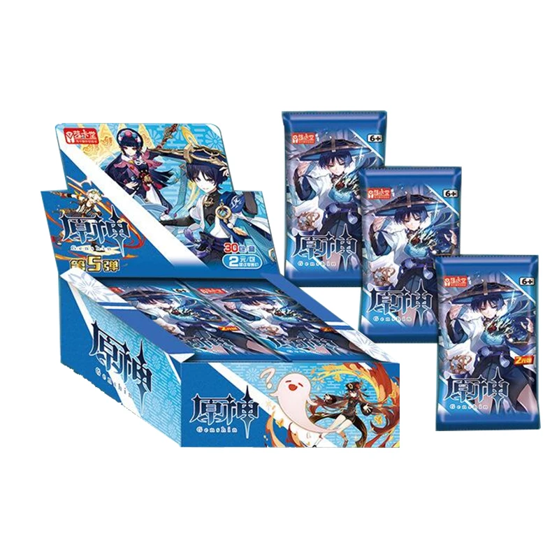 

New Genuine Genshin Impact Cards Anime Figure Genshin Impact Aether Jean Lisa Lumine Collection Card Children Toys