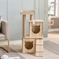 wooden double nest cats house light luxury large multi storey cat tree cat villa toy four seasons universal cats accessories