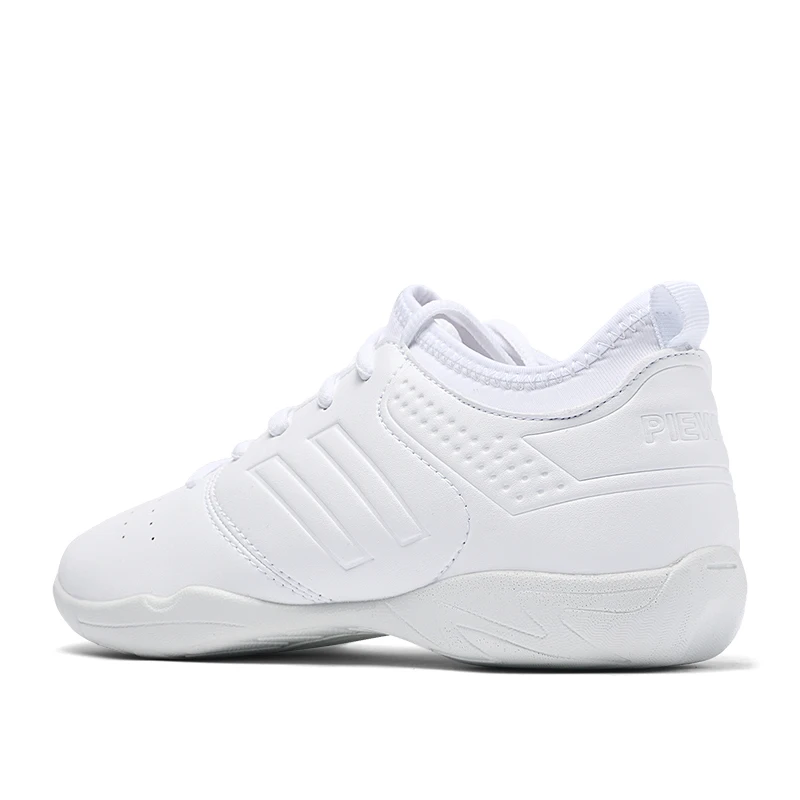 Кроссовки женские легкие белые на низком каблуке для тренировок Черлидинга |