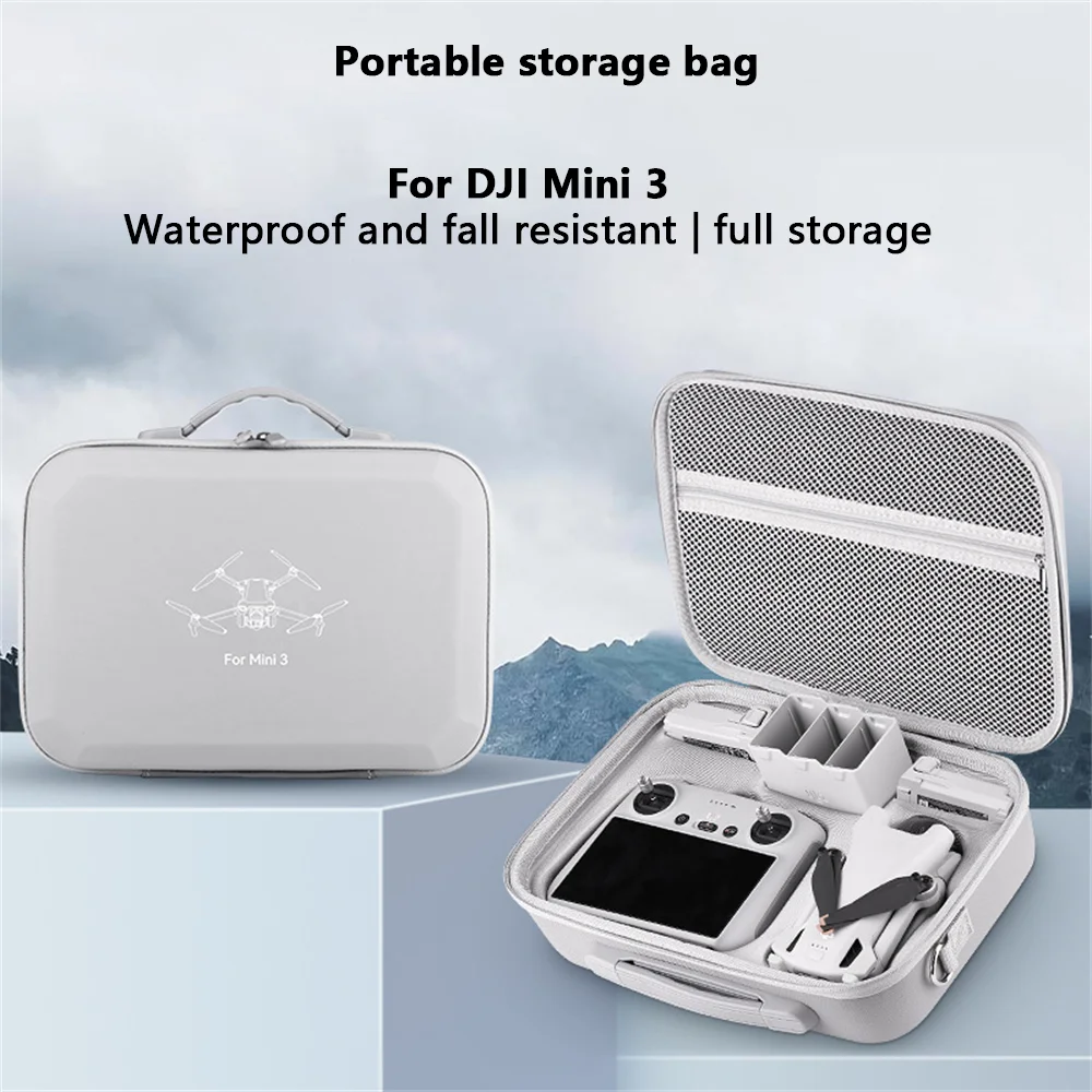 

Preferable Pu Leather Mini Portable Box Portable Suitable For Dji Dajiang Mini 3 Storage Bag Shockproof Uav Backpack Accessories
