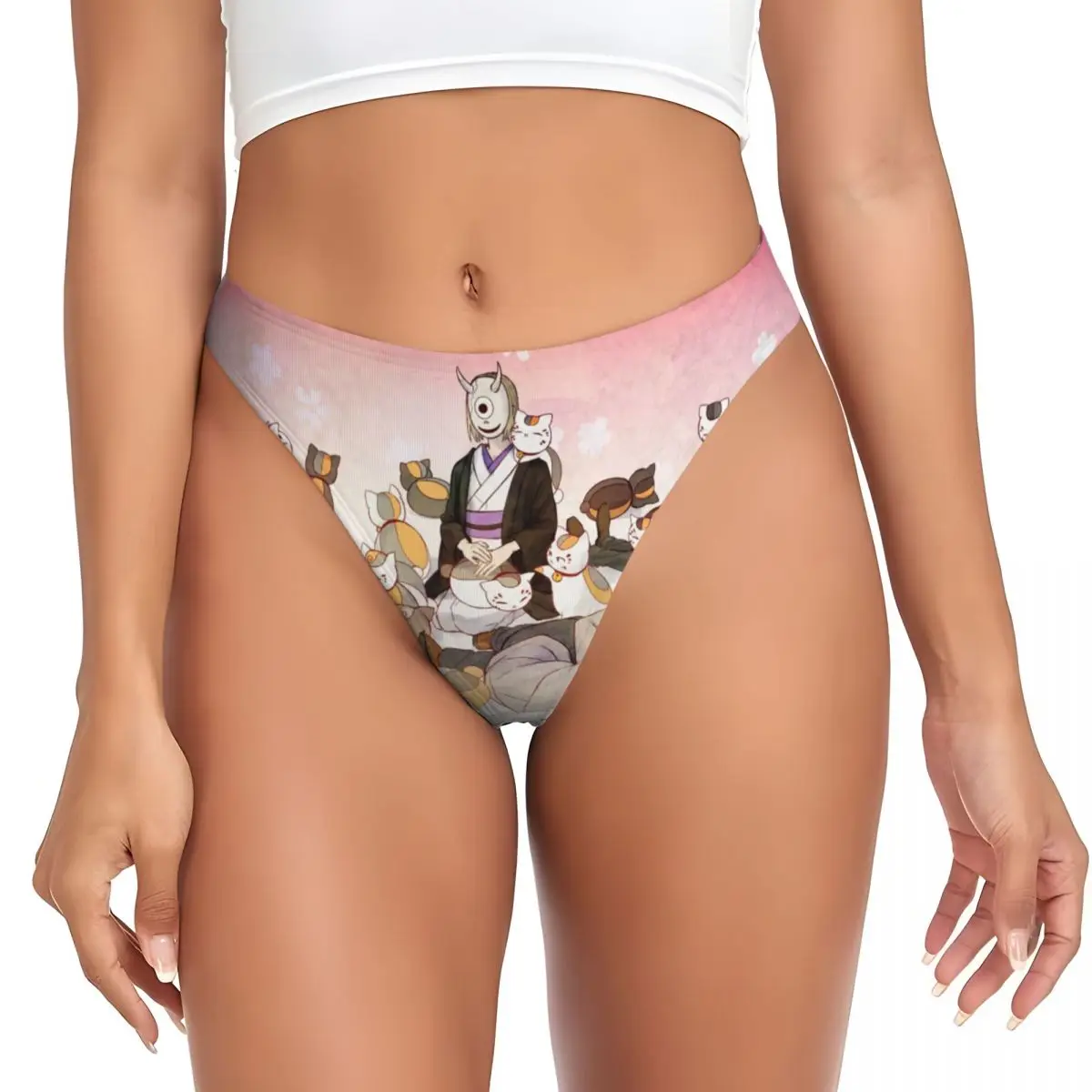 Женские стринги под заказ аниме Natsumes Yuujinchou Nyanko-sensei женские эластичные трусики