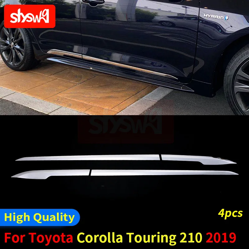 

Fit for TOYOTA 2019 COROLLA TOURING 210 DOOR SIDE CAR BODY TRIM COVER Stainless Steel Exterior Styling 4Pcs