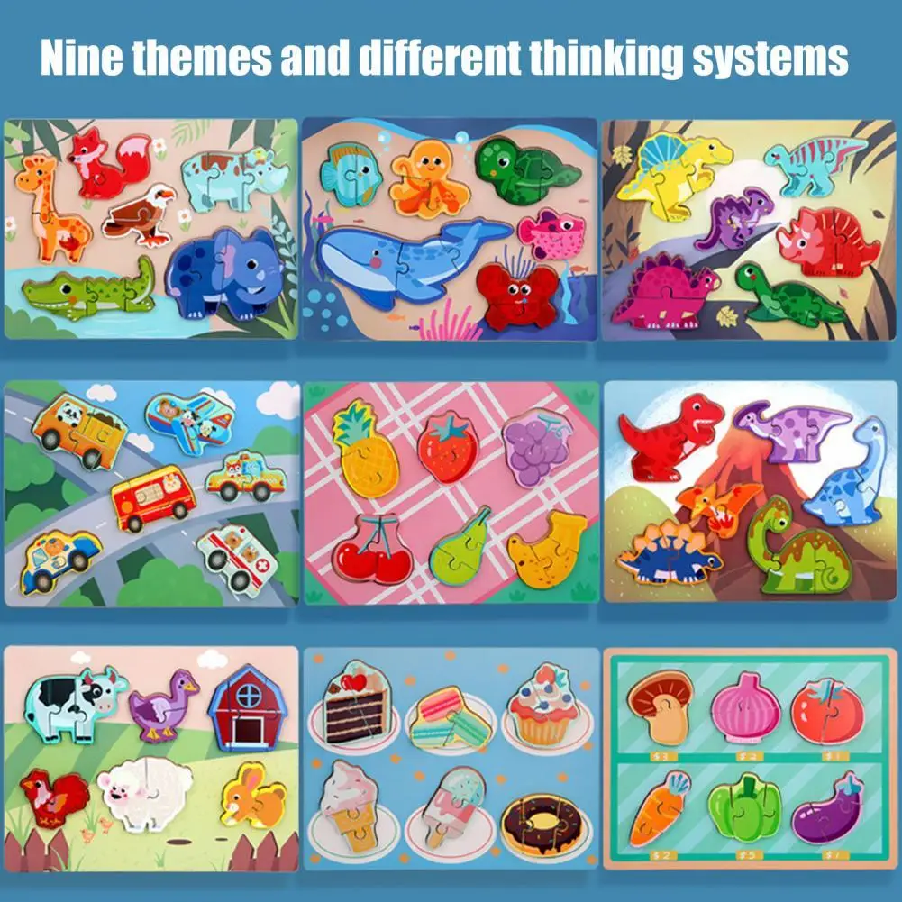 

Creative Montessory Games Baby Toy Animal Traffic Puzzle Board Animal Jigsaw Puzzle Eco-friendly Vivid