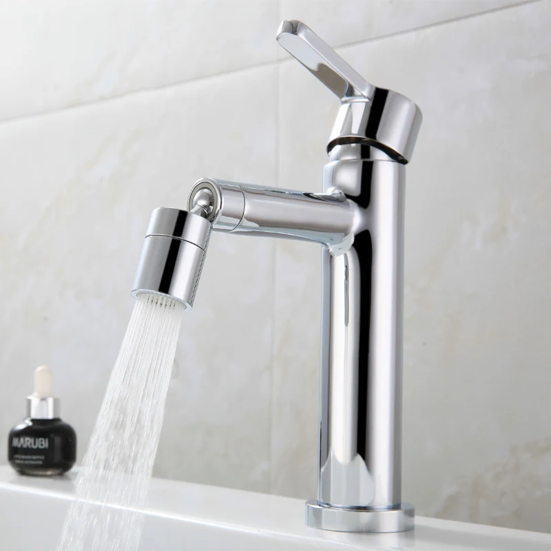 

All-copper wash basin hot and cold water faucet wash basin toilet basin under the table black single hole household