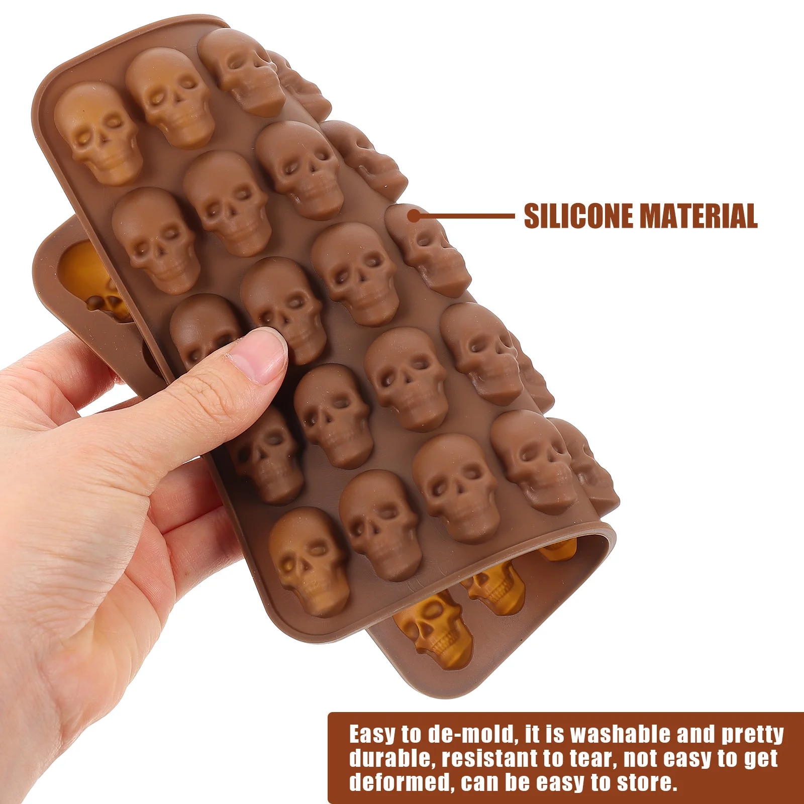 Форма для черепа формы шоколада антипригарные помадки торты реквизит гибкий