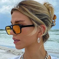 soei retro double bridges women square sunglasses fashion gradient eyewear trending men ocean lens sun glasses shades uv400