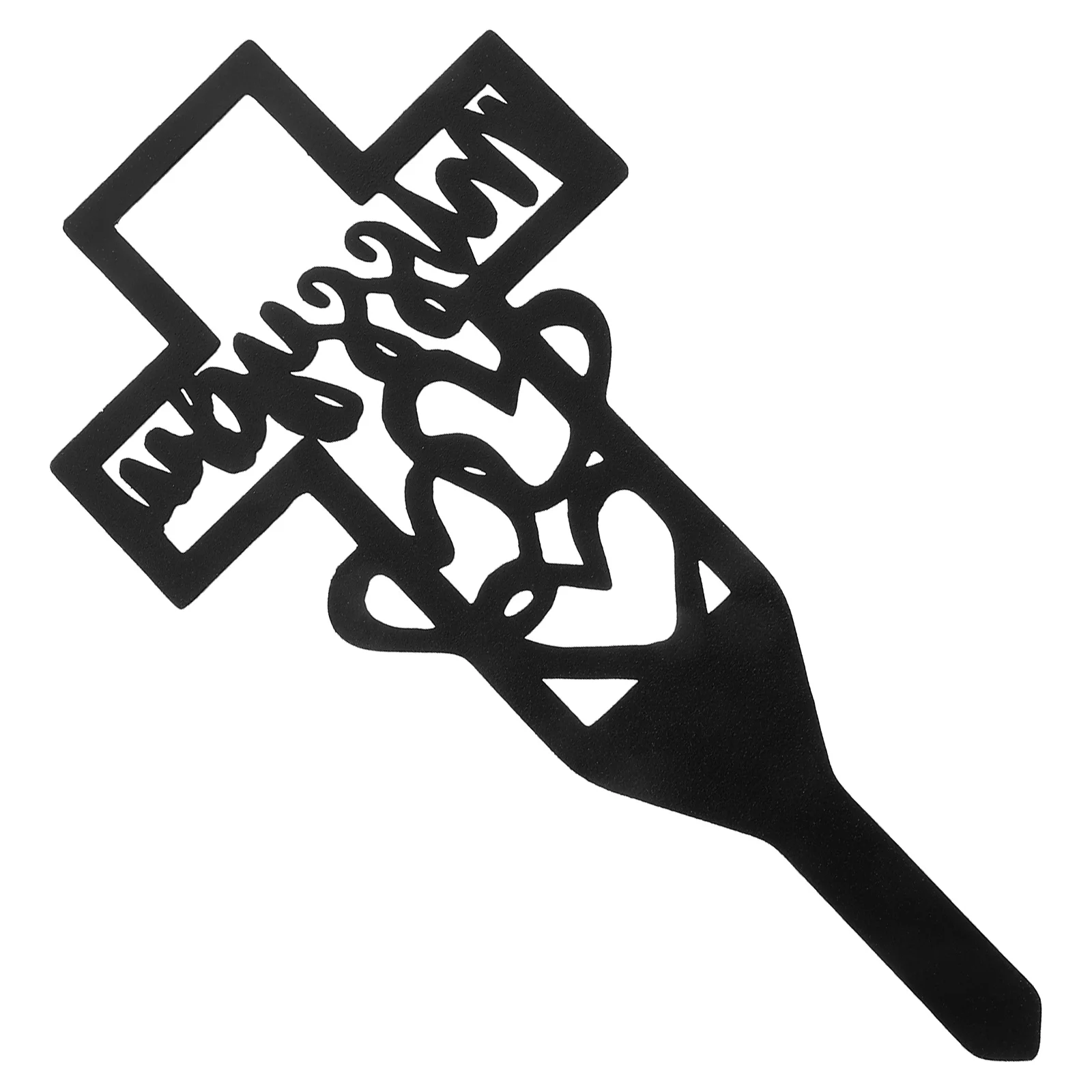 

Plaque Grave Decorations Metal Cross Stake Sign Garden Memorial Cemetery Outdoor