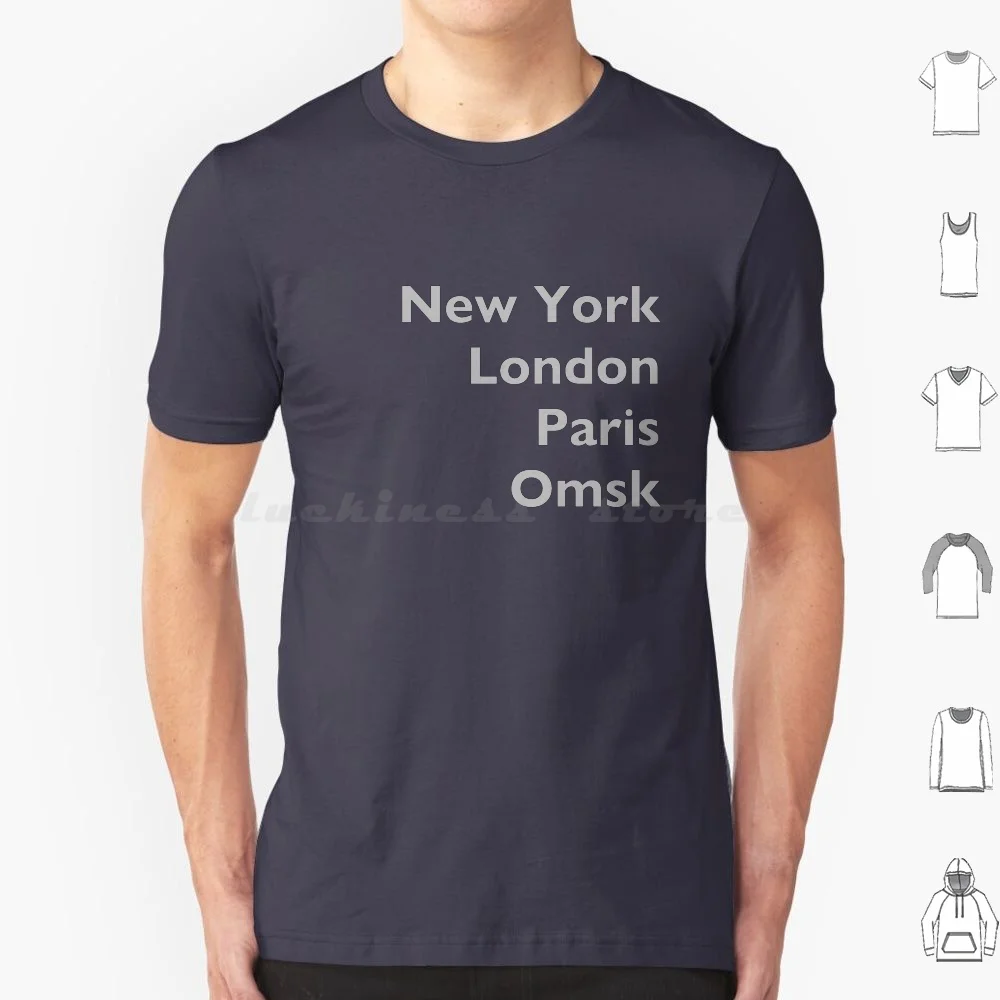 

New York London Paris Omsk T Shirt Big Size 100% Cotton Omsk Omsk Omsk Omsk Omsk Russia Russian