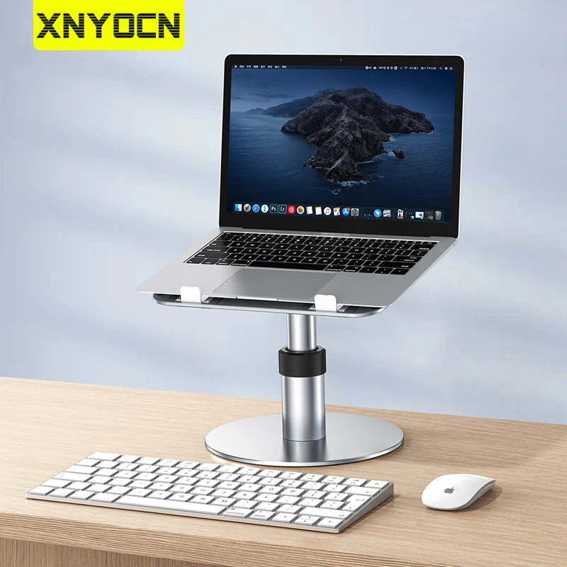 

Переносная подставка Xnyocn для ноутбука, металлическая регулируемая настольная подставка для Macbook Pro, Xiaomi, планшета, iPad, теплоотводящий держат...