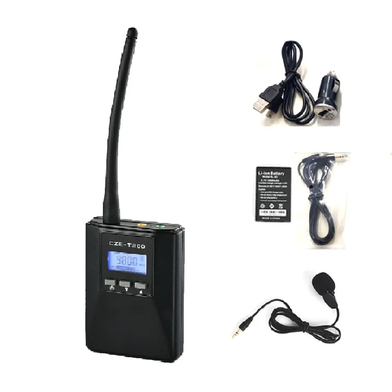 

Battery FM Transmitter Small Wireless Radio Station
