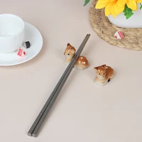 1pc deer ceramic chopsticks holder for daily use chopstick rack home dining room chopstick holder