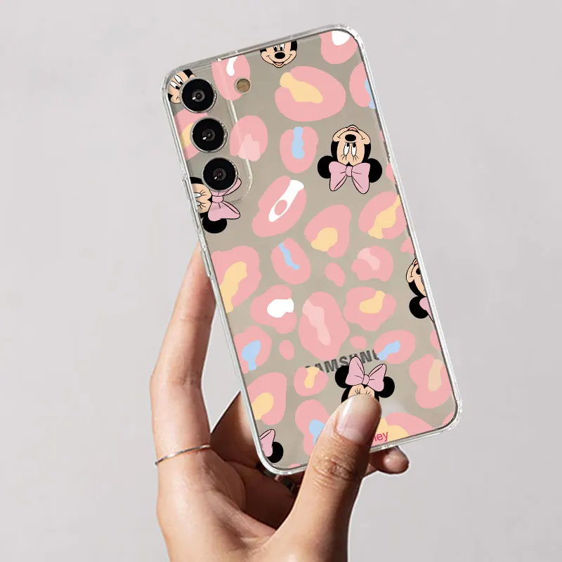 Фото Прозрачный чехол с Микки Маусом для Samsung Galaxy S23 S22 S20 FE S21 S10 S9 Plus Note 20 Ultra 10 Lite, мягкий чехол для телефона из ТПУ №5