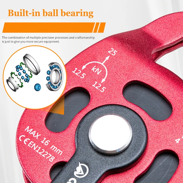 Climbing Pulley Professional Lift Accessory Convenient Sturdy Practical Load-bearing Ascender Lifter Equipment 3