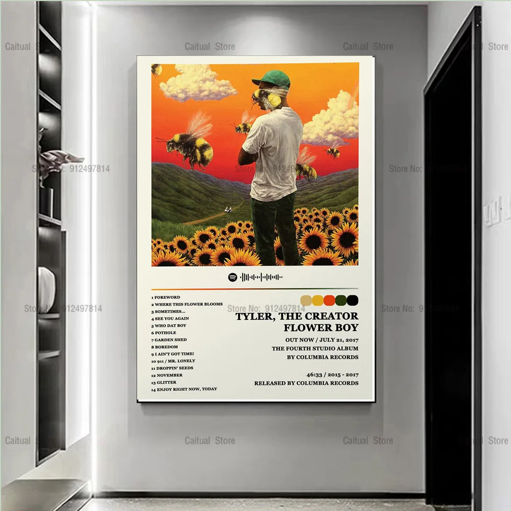 C339 Картина на холсте с изображением дракона Тревиса Скотта Канье Уэста