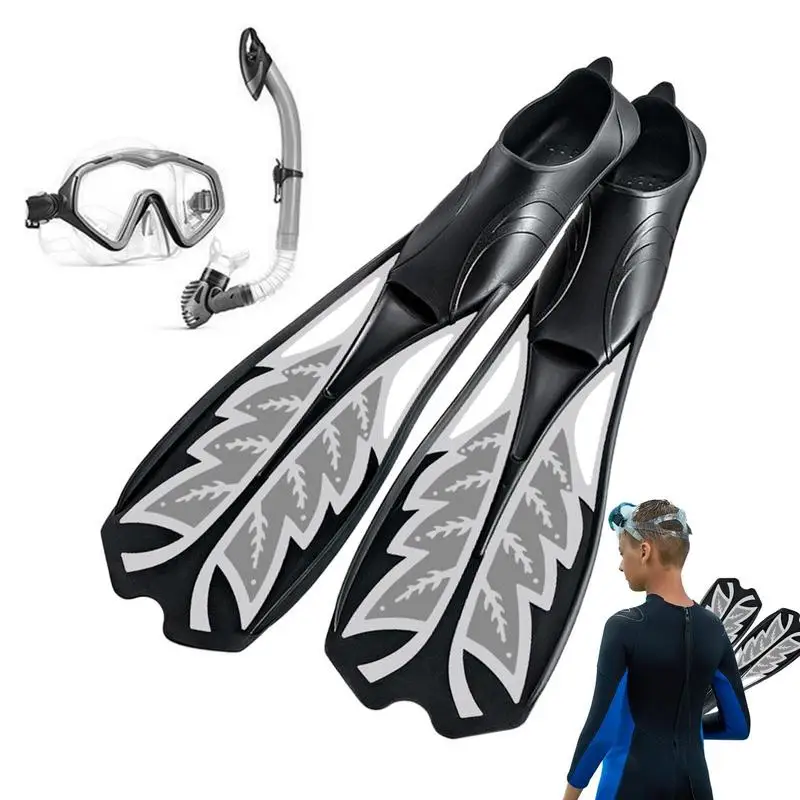 

Набор плавников для дайвинга, длинные ласты, хороший отскок, гибкий, с регулируемым ремешком на голову, противоскользящий, для подводного плавания